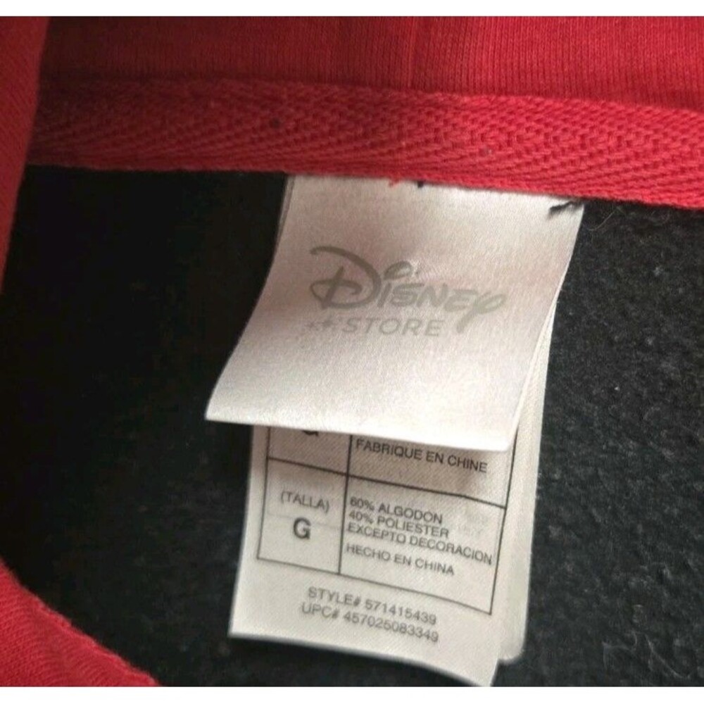 Disney Store Woman's L Black/Red Snow White/Red Apple Princess Zip Up Hoodie - Picture 4 of 5